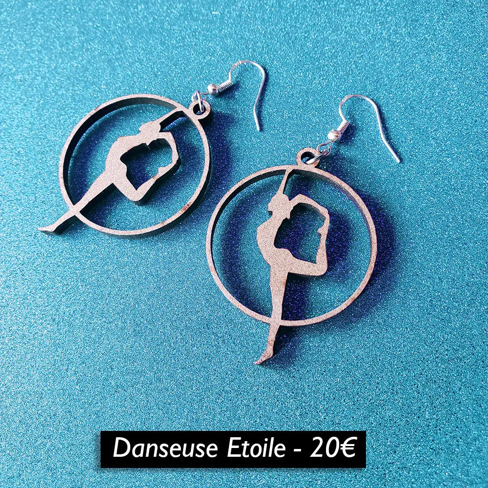 Danseuse etoile boucle oreille