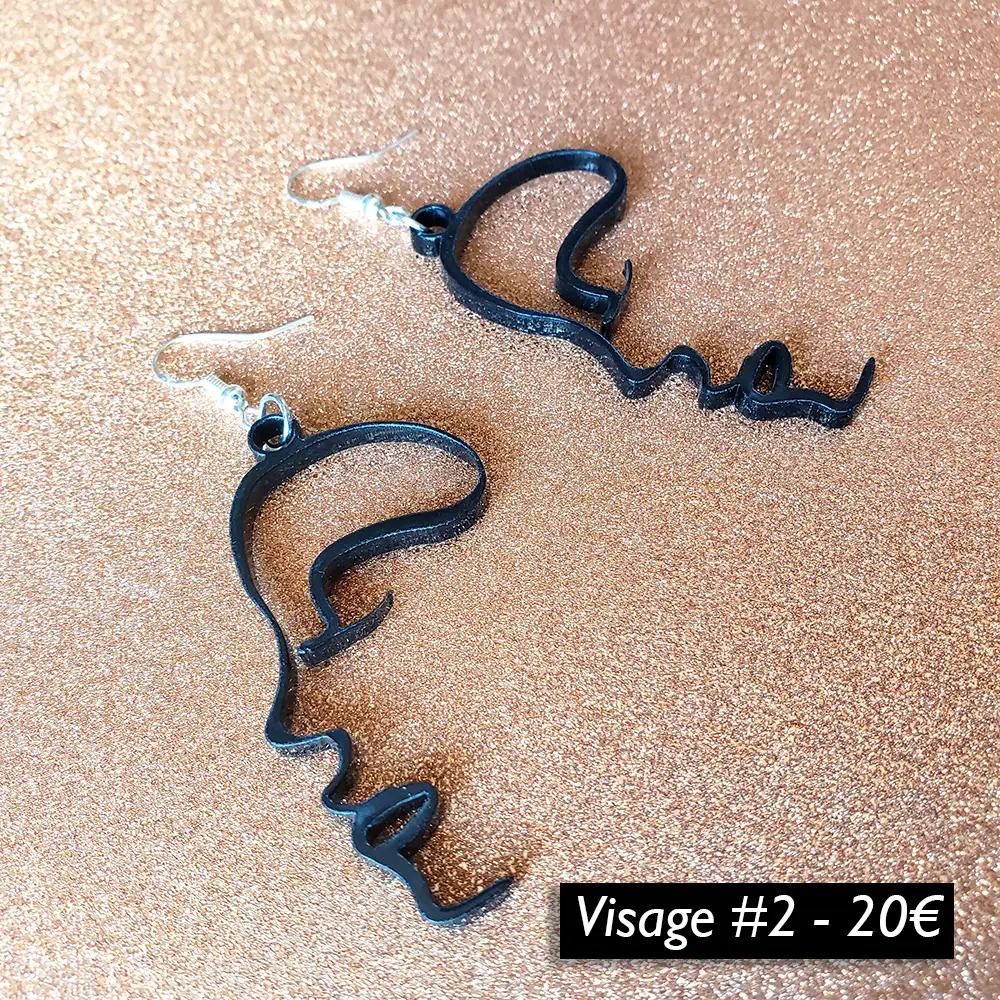 Visage#2 boucle oreille