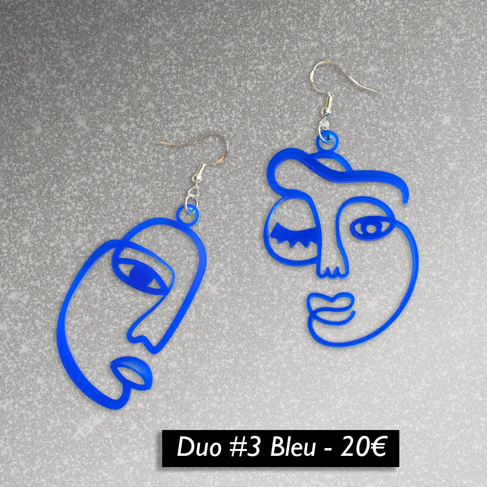 duo3bleu boucles oreilles
